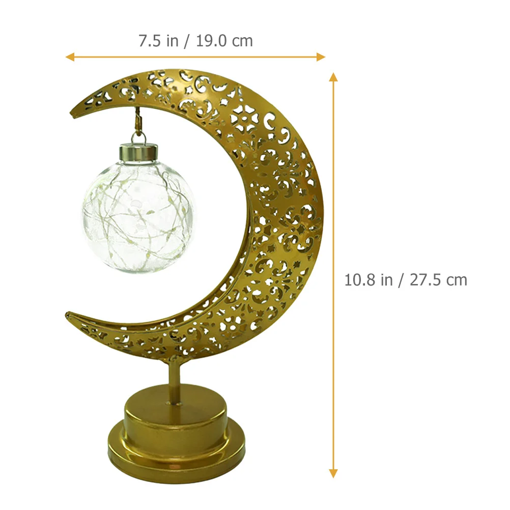 

Hollowed Moon Lamp Led Vintage Metal Bedroom Desk Lamp Table Light Decorative Atmosphere For Kids Baby Room Living Room Night
