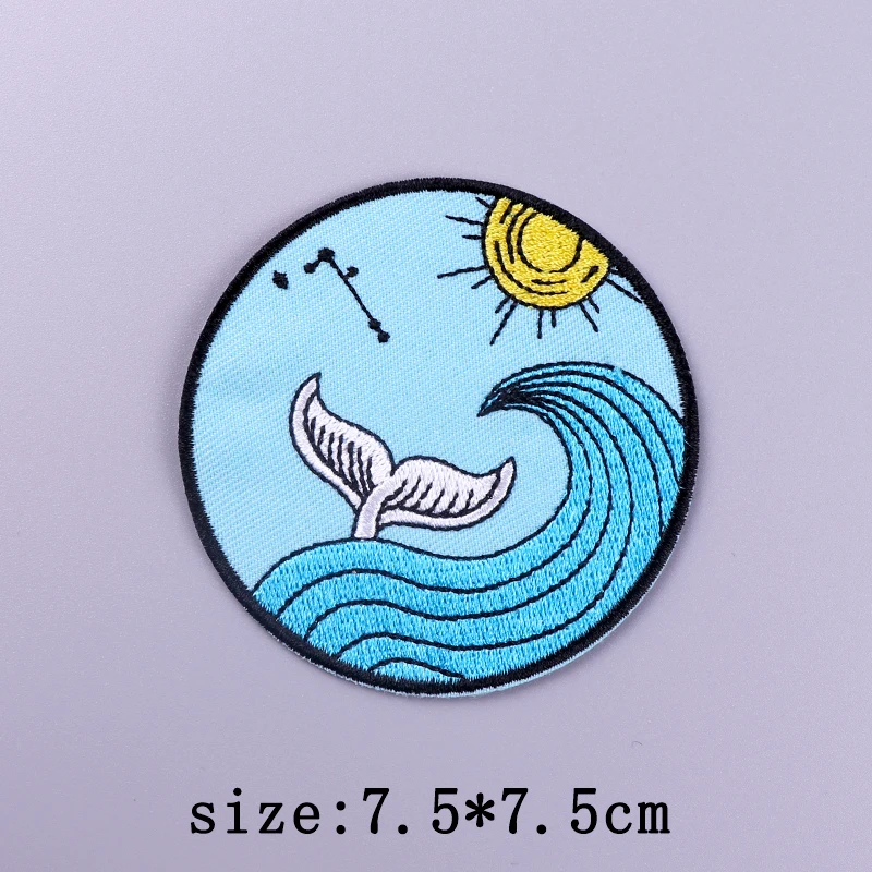 Van Gogh Stickerei Patches Für Kleidung Jesus Kreuz Patch Aufkleber DIY Eisen Auf Patches Für Kleidung Brief Punk Abzeichen Applique – Detail 25