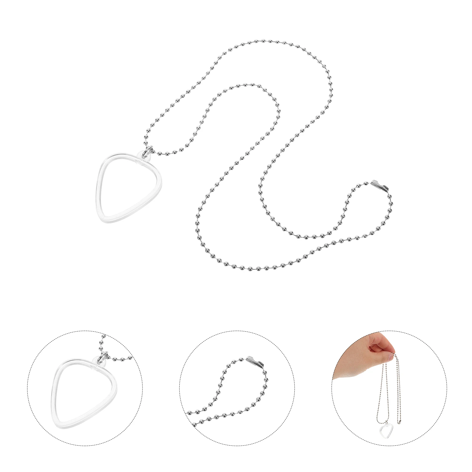 

Guitar Pick Collection Box Jewlery Holder Pendant Necklace Chain Keeper Acoustic Case