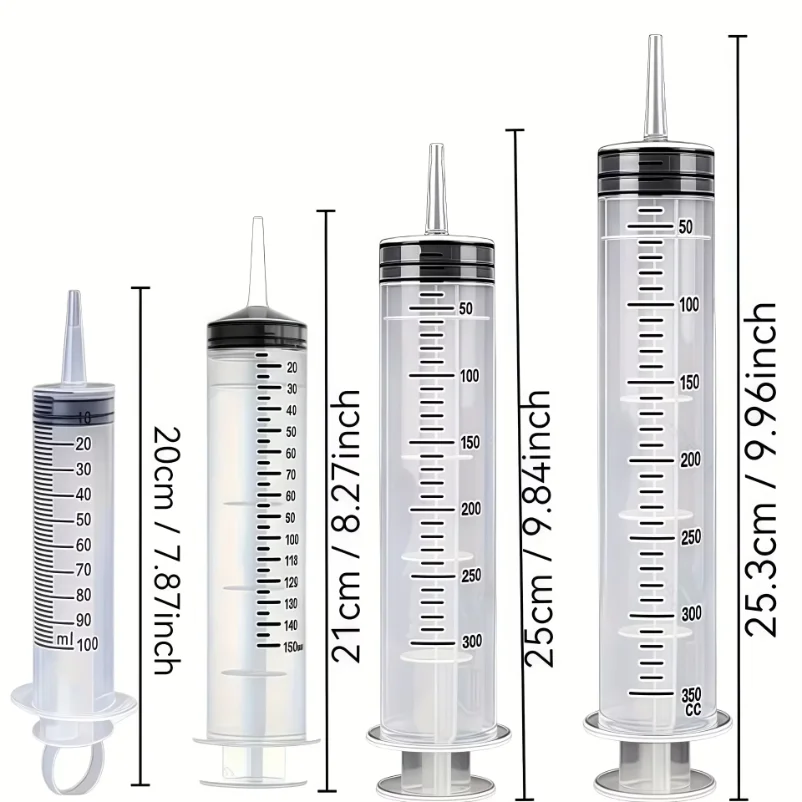 Pet Oral Medicine SyrinDual Use Syringe Oil Suction Filling Tool for Auto, Extract & Refill Oil Fuel Water, Multi‑Size with Hose