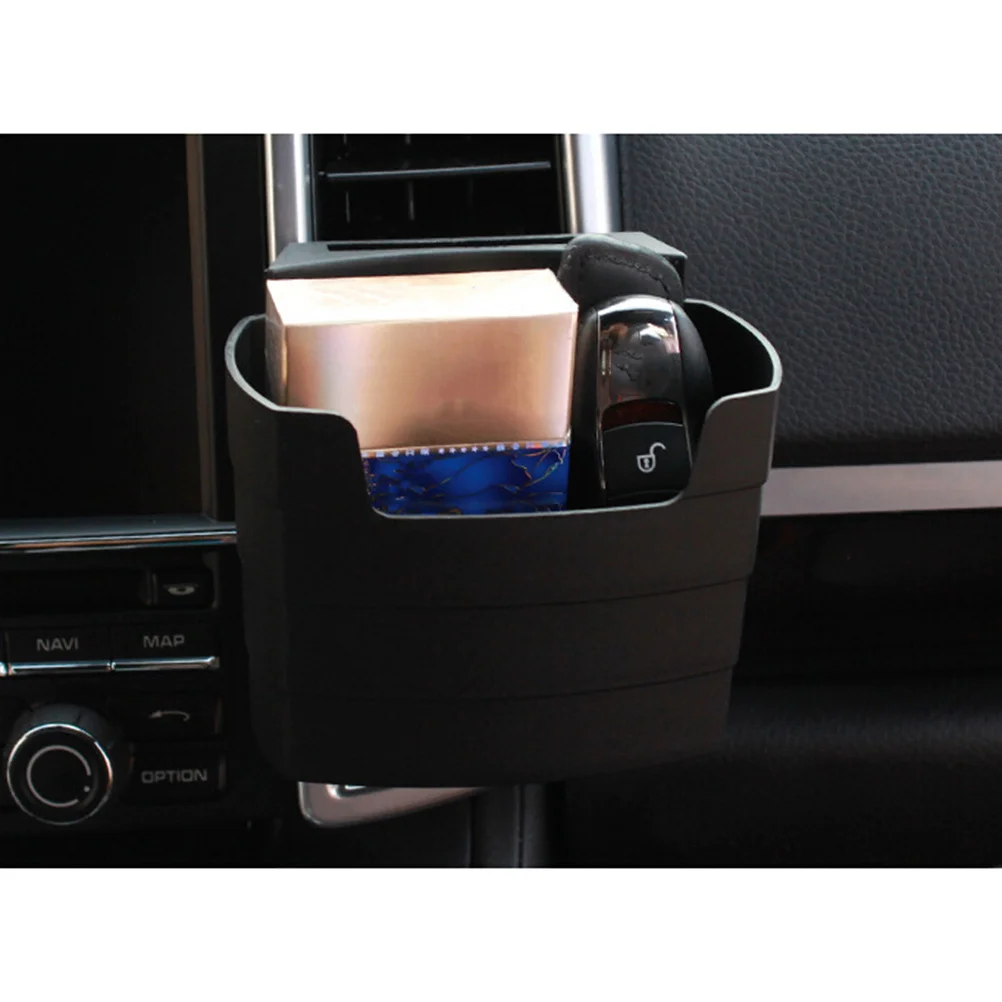 

Car Storage Bucket Black Universal French Fry Holder Drink Cup Cell Phone Organizer Sundries Holder Car Storage Box