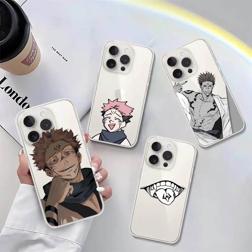 

S-Sukuna Phone Case Soft Transparent Case For IPhone 17 16 15 14 13 12 11 Pro Max Mini Plus Shockproof Cover Case