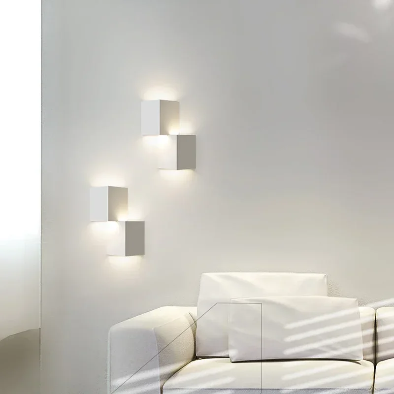 

Nordic Minimalist White LED Wall Lamp for Living Room Aisle Bedroom Decoration Wall Sconce Home Indoor Lingting Fixture Luster