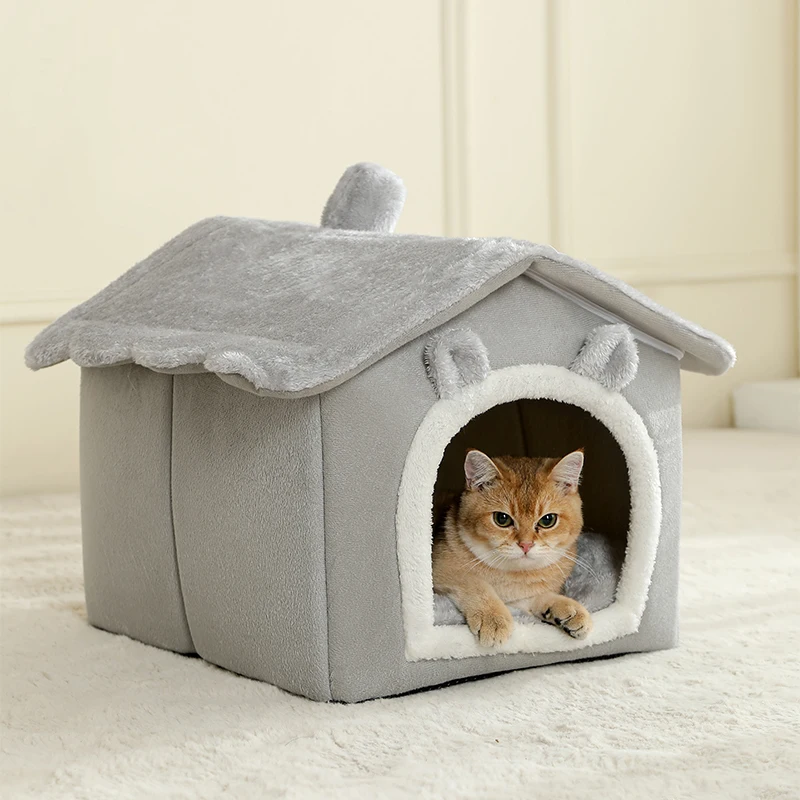 Faltbares Haustierhaus, abnehmbares, waschbares Katzenhaus, Welpenhöhlensofa, Haustierbetthaus für extra kleine Hunde und kleine und mittelgroße Katzen – Detail 8