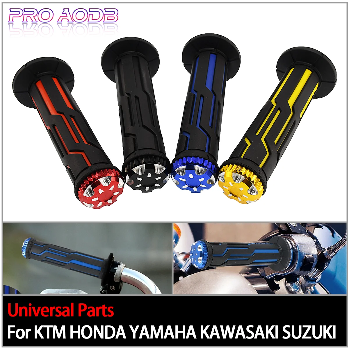 

For Yamaha Suzuki Kawasaki KTM Honda E-Bike Scooter Motocross Motorcycle Handle Grip Universal 7/8" 22mm Handle Handlebar Parts