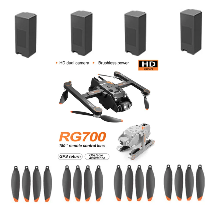RG700 PRO GPS Drone Battery 7.4V 1600MAH Battery Propeller For RG700 PRO GPS RC Drone RG700PRO GPS Dron Battery RG700
