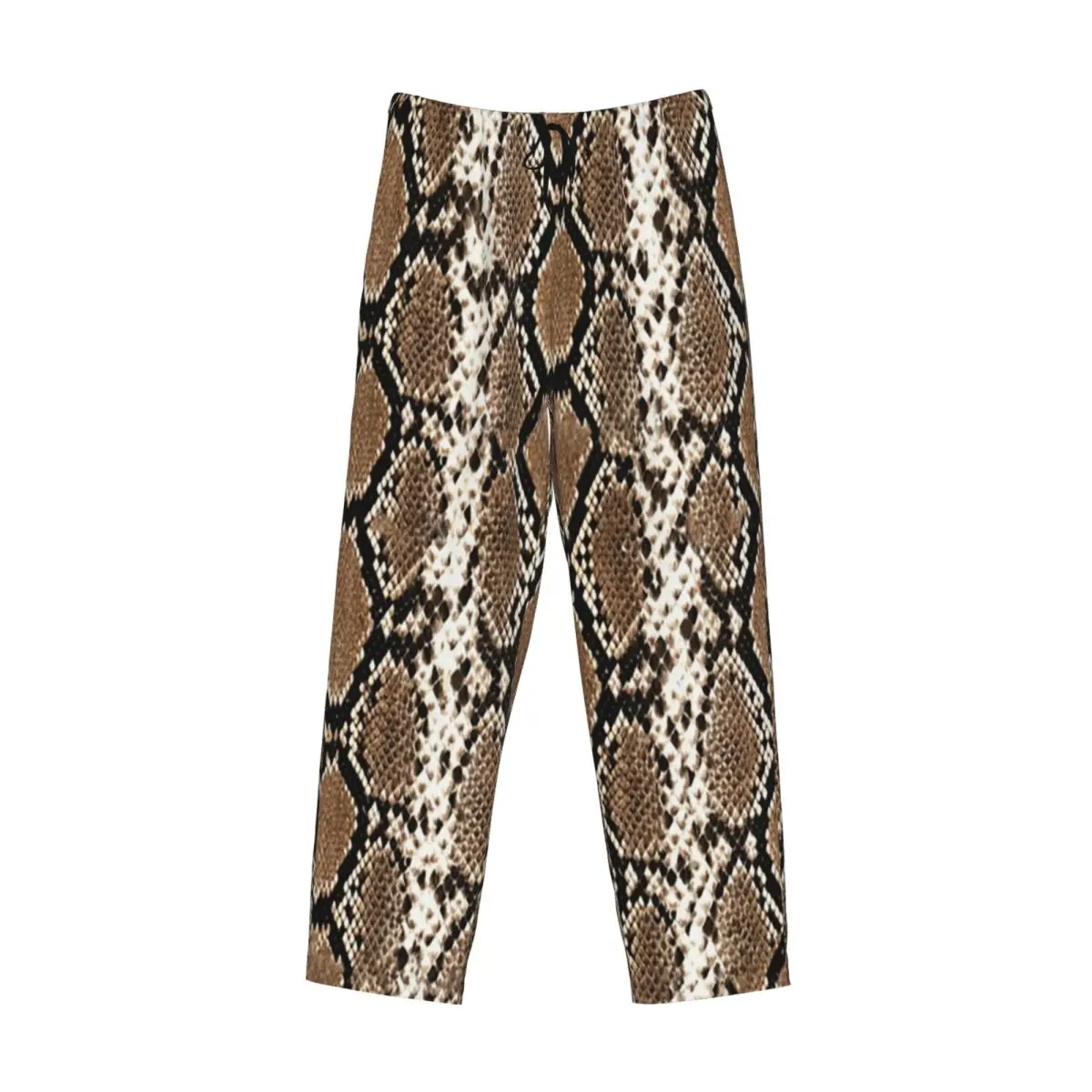 Custom Python Skin, Snake Pattern Pajama Pants Men Sleepwear Sleep Lounge Bottoms with Pockets