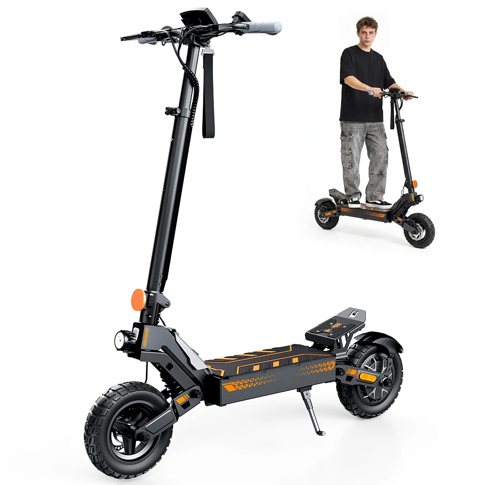 Trottinette électrique W10, 10 pouces, 1200W de puissance maximale, 48V13.5Ah, 40 km/h, autonomie de 55 km, pneus tout-terrain, frein à disque, avec application, trottinettes électriques