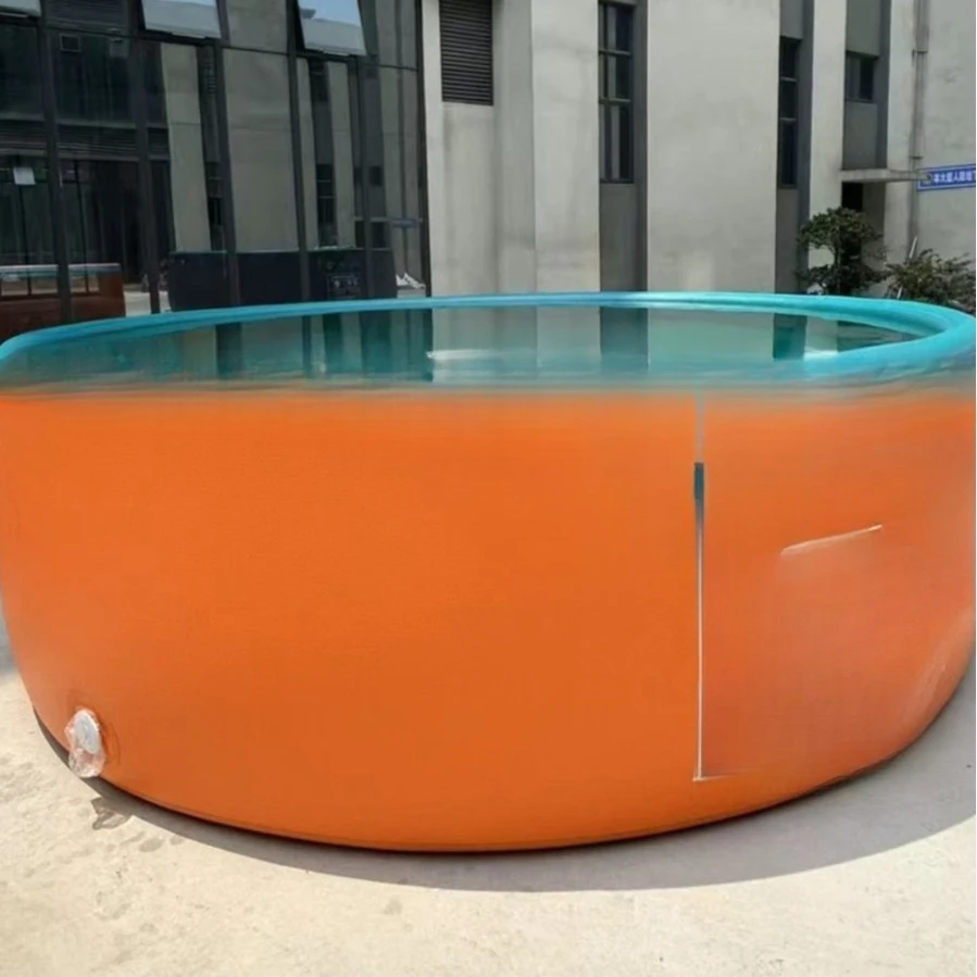 Brushed round swimming pool double layer durable thickened foldable inflatable pool