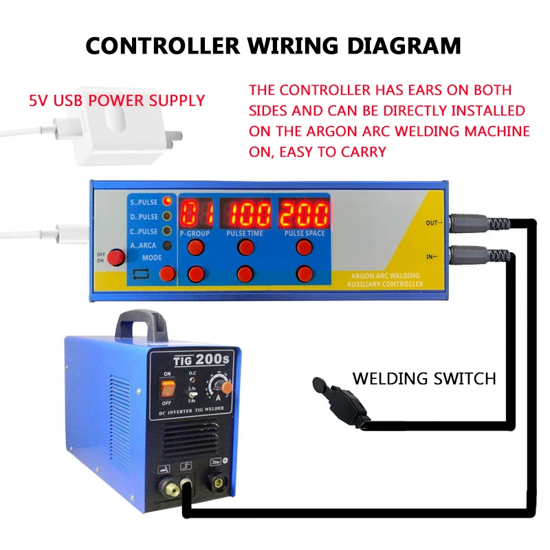 

Argon arc welding modified cold welding machine controller thin plate pulse spot welding imitation laser welding controller