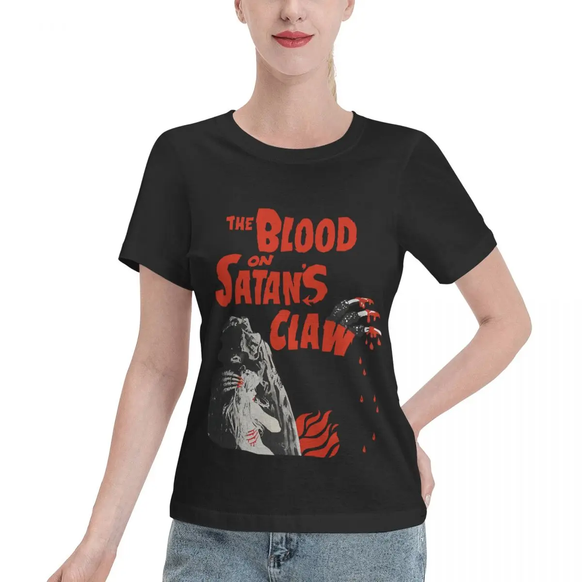 No Fade The Blood On Satan X27s Claw Women's T-shirt Holiday Casual Breathable Cotton Tee