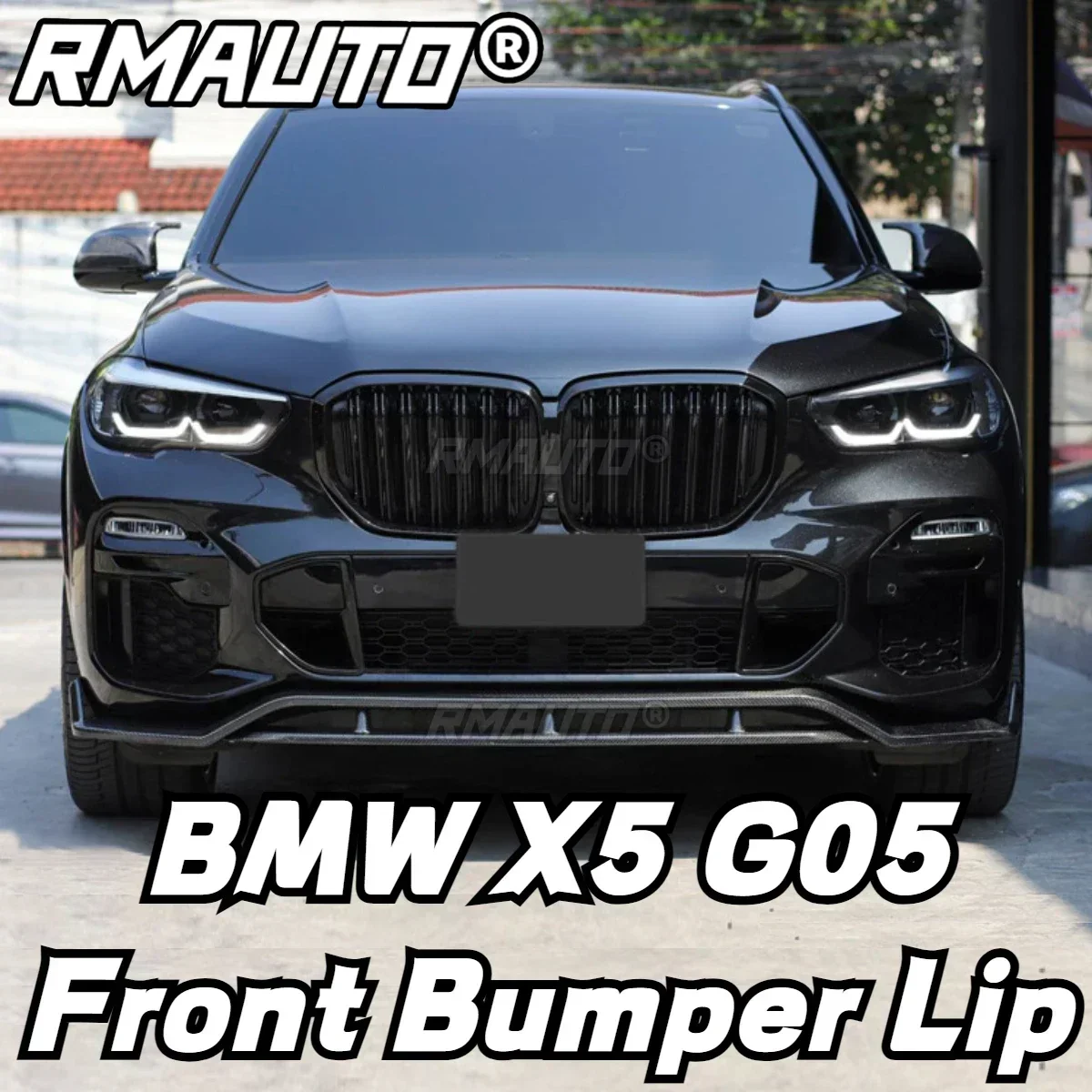 

Carbon Fiber X5 Front Bumper Lip Splitter Spoiler Bumper Guard Protector For BMW X5 G05 2019-2022 Car Accessories Exterior Part