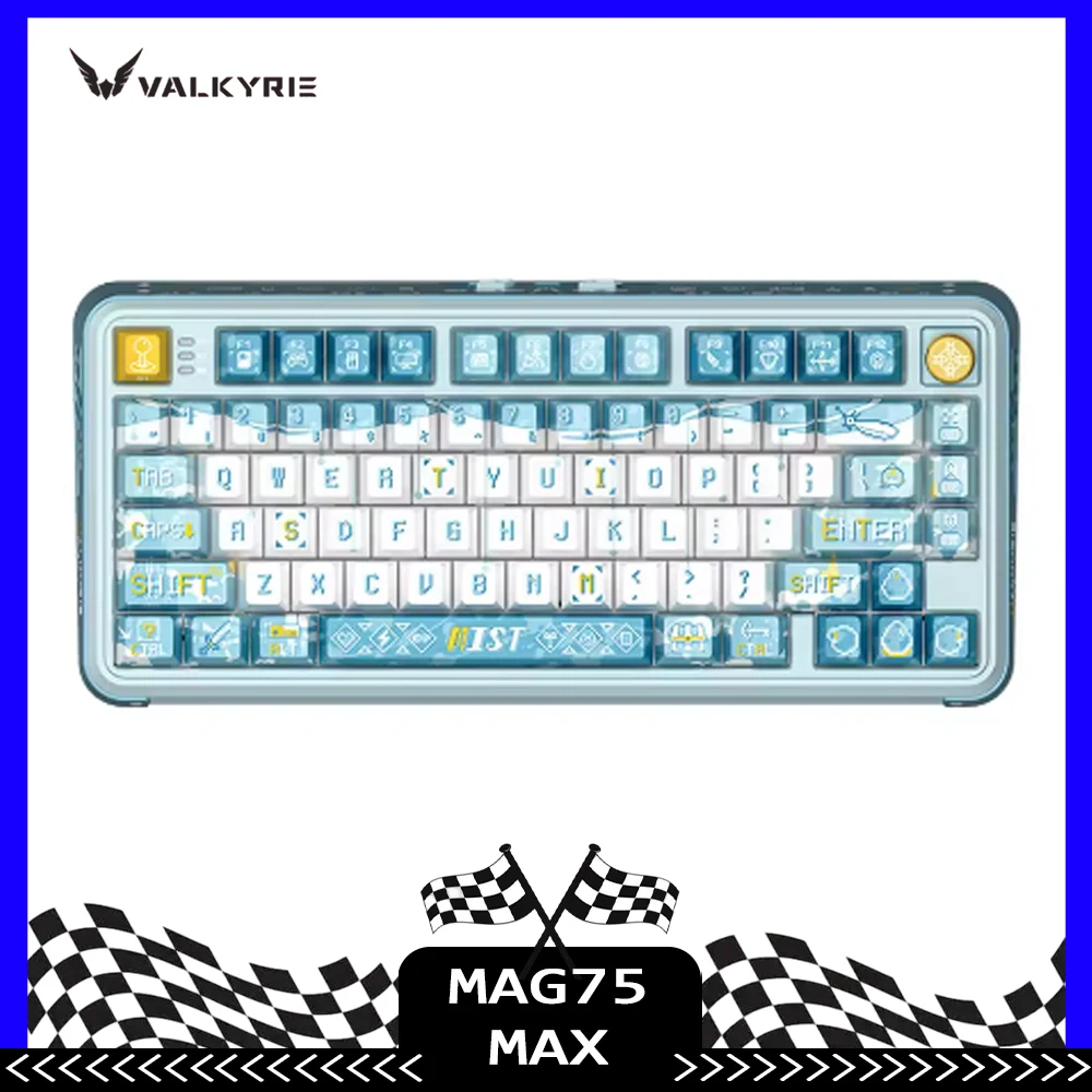 

VALKYRIE VK MAG 75 MAX клавиатура с магнитным переключателем, трехрежимная беспроводная Bluetooth Rt01, механическая клавиатура по индивидуальному заказу, аксессуары для ПК