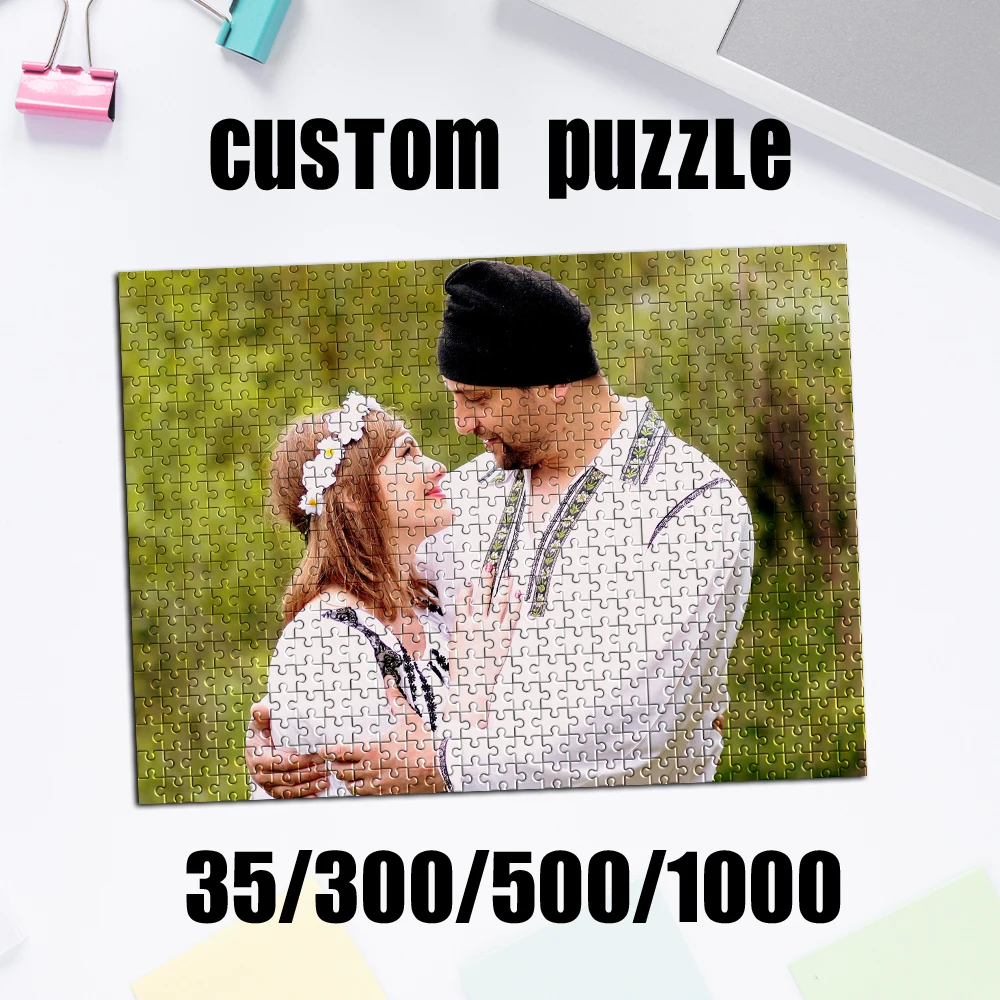 35/300/500/1000 Stück personalisiertes, individuelles Foto-Paar-Puzzle für Freunde, ein unvergessliches Erinnerungsstück oder eine besondere Feier