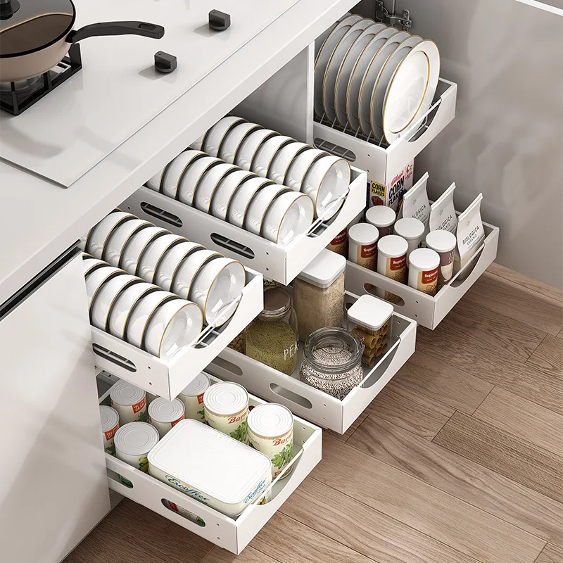 Pull-out Dish Rack Organization Storage Organizer Kitchen Novel Kitchen Accessories For Useful Things Drying Home Garden