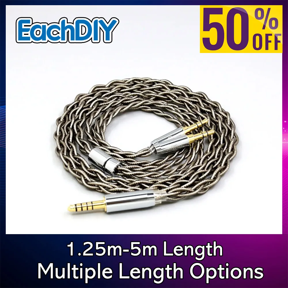 

Кабель для наушников Graphene Gold Palladium из чистого серебра 99% для Onkyo A800, Philips Fidelio X3, Kennerton Jord 8691