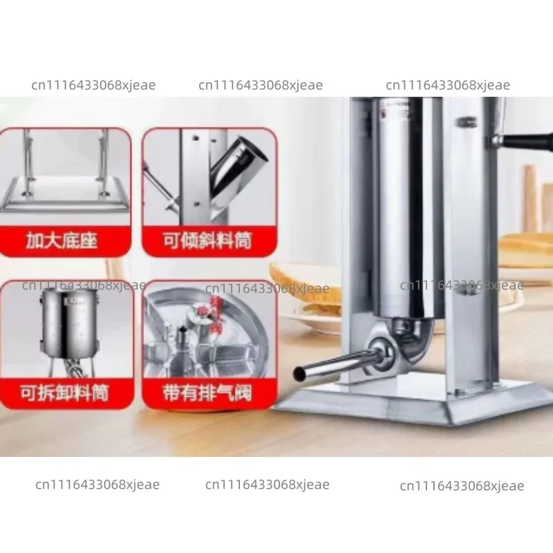 Vertical Stainless Steel Manual Enema Machine Commercial Household Sausage Machine Enema 3 Liters 5  Liters7 Liters