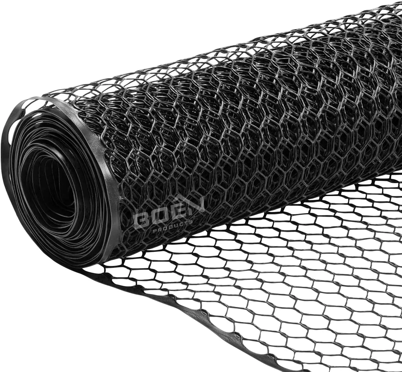 - Plastic Hex Chicken Wire Mesh Temporary Fence Roll (4' x 100' - Black) - Plastic Fence Poultry Netting for Temporary or Semi P