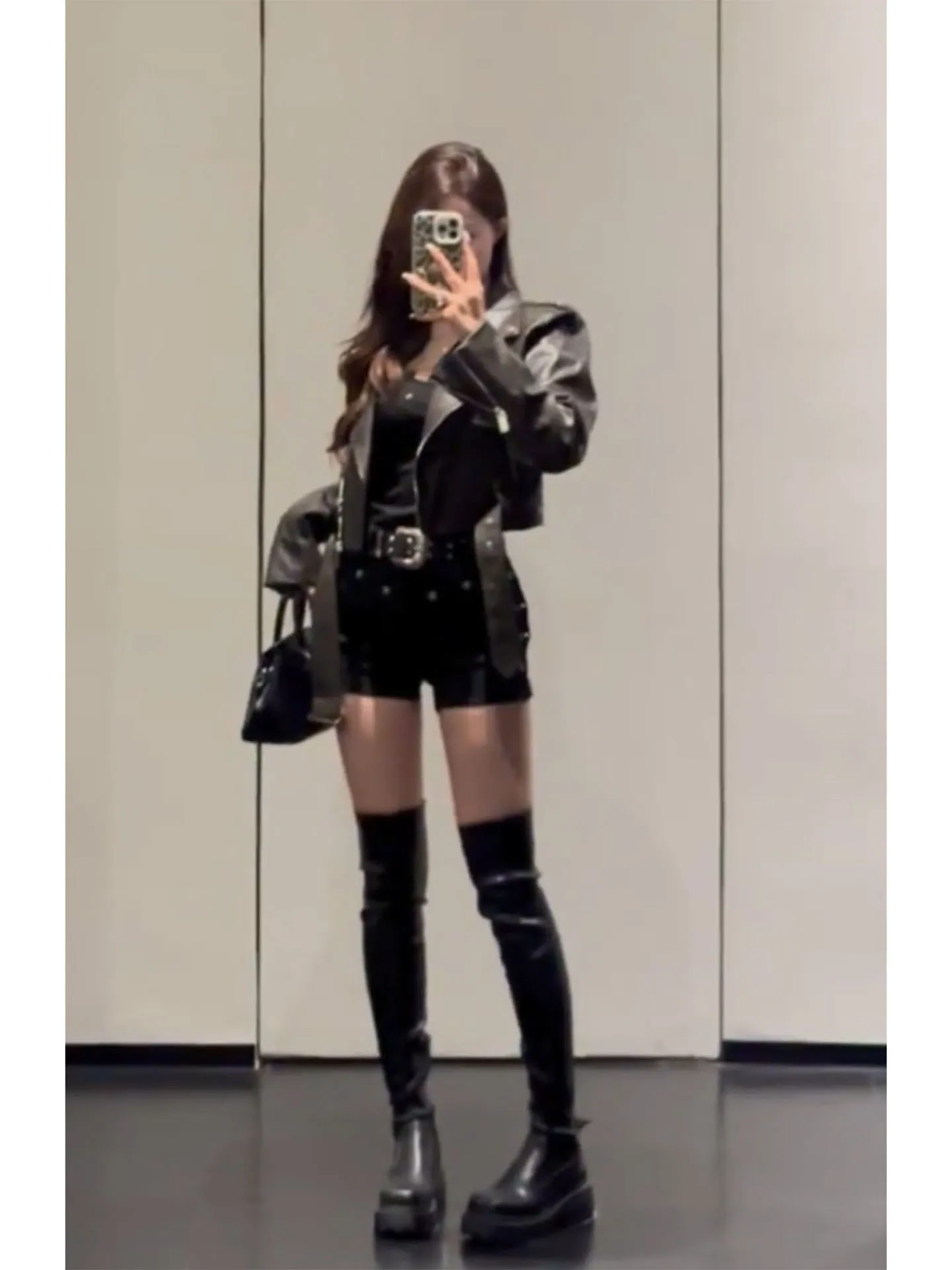 ort Motorcycle Jaet Cappotto in pelle PU da donna Autunno New Sle High Faion Lady Sexy Retro Jaet Top per donna