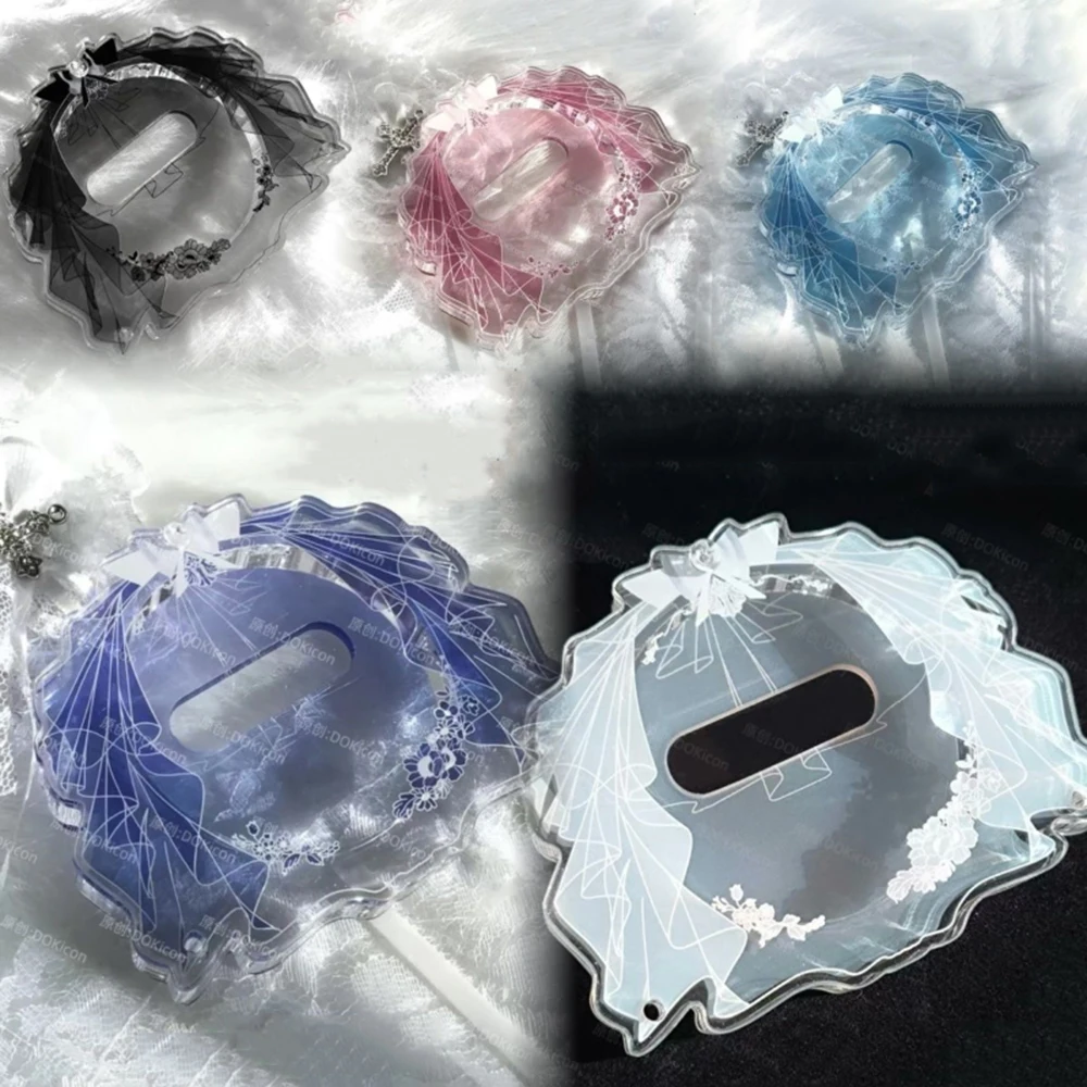 New Simple 58mm Veil Shape Photo Frame Acrylic Badge Storage Frame Eternal Oath Creative Display Boxes Birthday Gift for Friends