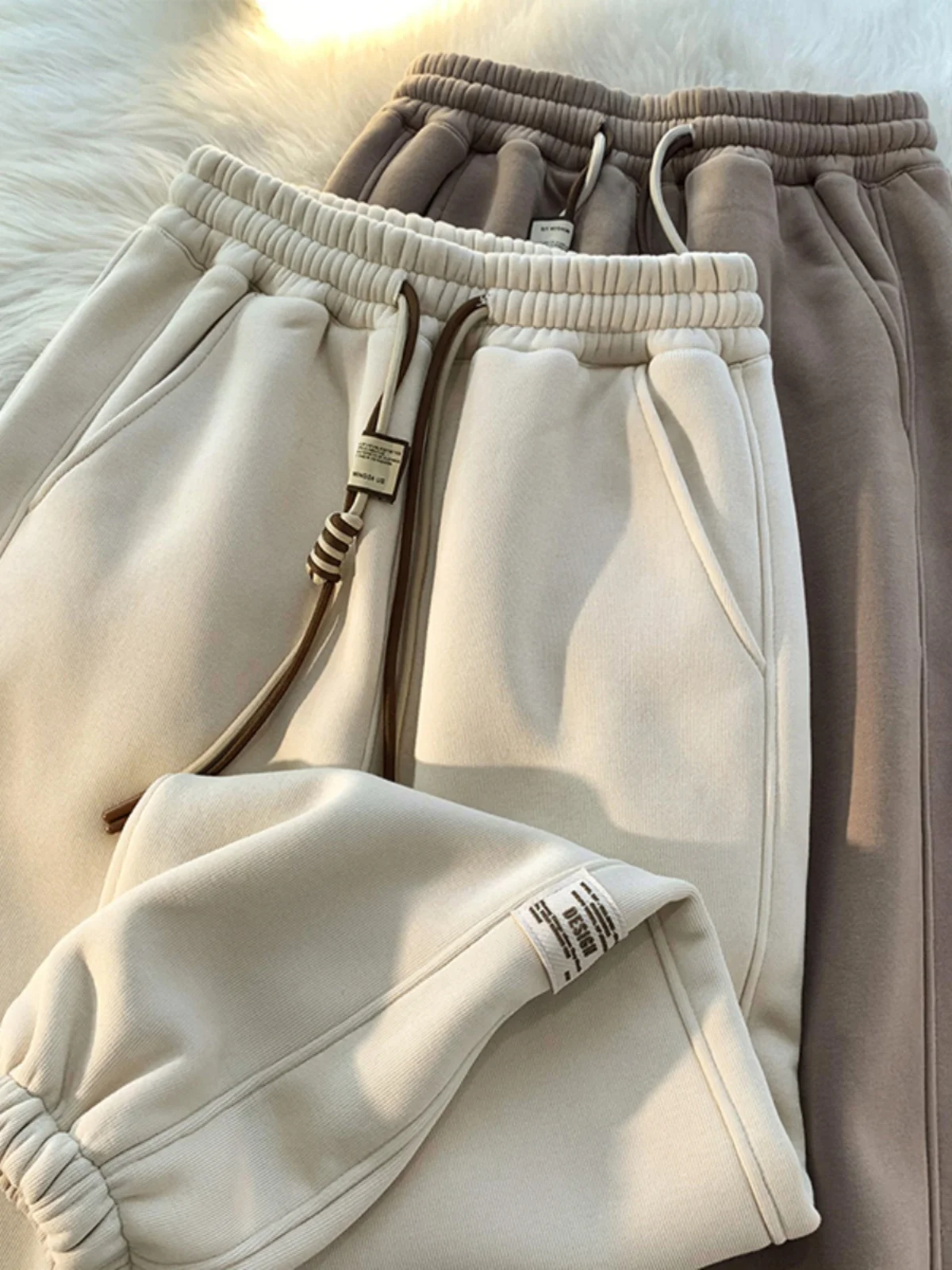 

Мужские брюки American Sle: весенне-осенние, оверсайз, молодежные, стильные, коричневые, плотные, свободного кроя, повседневные спортивные штаны