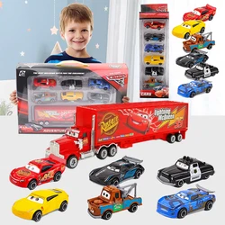 Disney-juego de coches Pixar cars 3 para niños, juguetes de modelo de coche de Metal fundido a presión, Rayo Mcqueen, tío Truck Jackson Storm 1:55, regalos de Navidad para niños, 6-7 unids/set