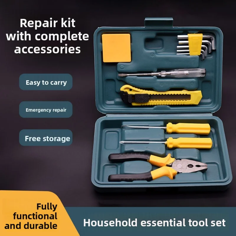 

Household multi-functional tool set, manually assembled 11-piece kit, automotive repair tool set, universal simple tool set.