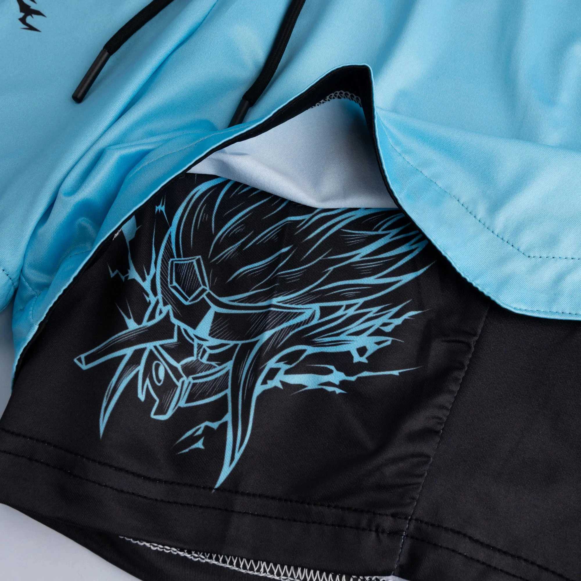 Naruto Uchiha Obito Susanoo Shippuden 2-in-1 Performance Shorts Family Summer Breathable Quick Dry Soft Anime Fitness Shorts
