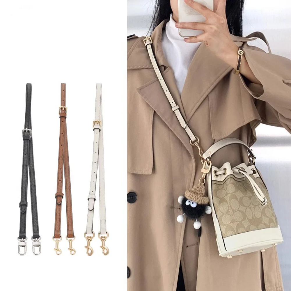 

Water Bucket Bag Renovation Bag With Crossbody Adjustable Mahjong Bag Leather Shoulder Strap Multiple Color Lengths Available