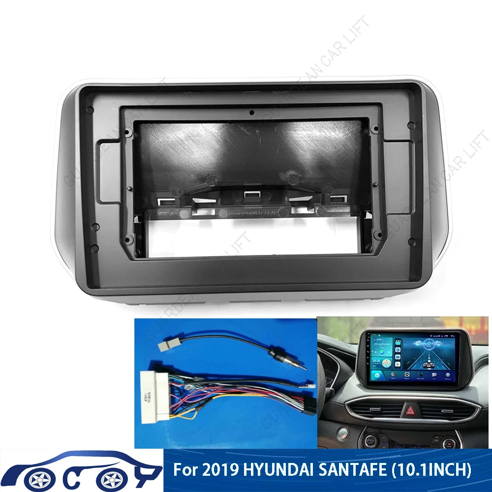 

Car Radio Fascias For HYUNDAI 2018 Santa10.1 Inch Stereo Player 2 Din Head Unit Panel Cable Dash Frame Harness Installation Trim