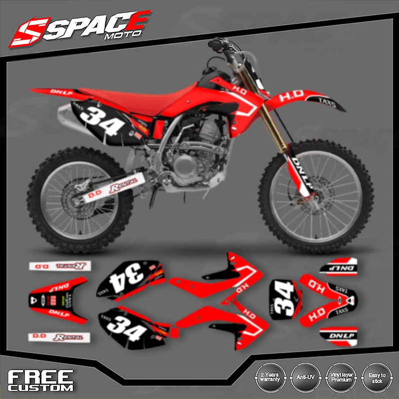 

SPACE Custom Motorcycle Graphics Background Decal Decals Stickers Kits for CRF150 2007 2008 2009 2010-2020 CRF150R CRF150 02