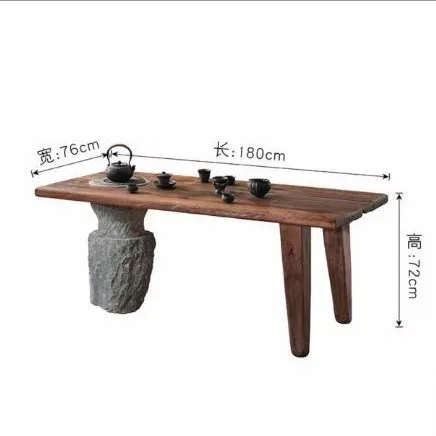 

Wabi, old elm, solid wood, stove tea, square coffee leisure, tea barbecue table, stove