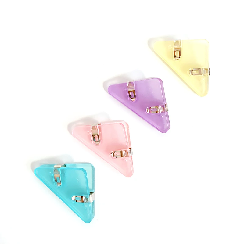 6pcs Multifunctional Document Clip Triangular Book Page Corner Clip Suitable for Office Corner Paper Clip