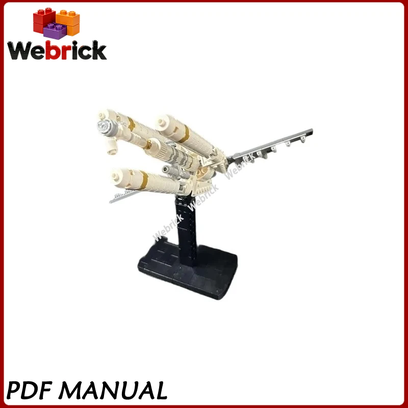 

Sci-Fi MOC Building Blocks Space Shuttle Delta Wing Model Assembly Bricks Set Triple Engine Adult Collection Toy