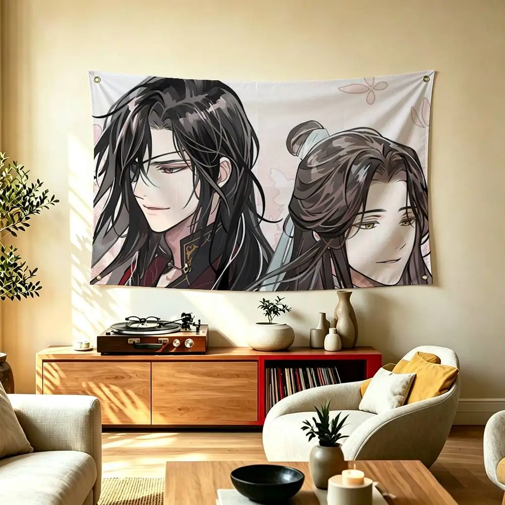 Novel Heaven Officials Blessing Flags for Bedrooms Home Decor Items Outdoor Decors Garage Decoration Flaga