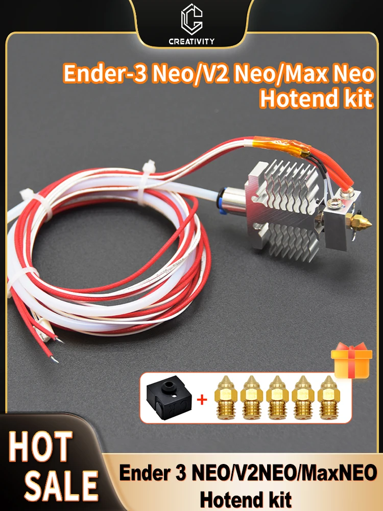 Zestaw Hotendu Ender 3 V2 Neo/Ender 3 Neo/Ender 3 Max Neo 24V 40W J-head, blok grzewczy, grzałka, termistor do Ender 3 Neo — 2