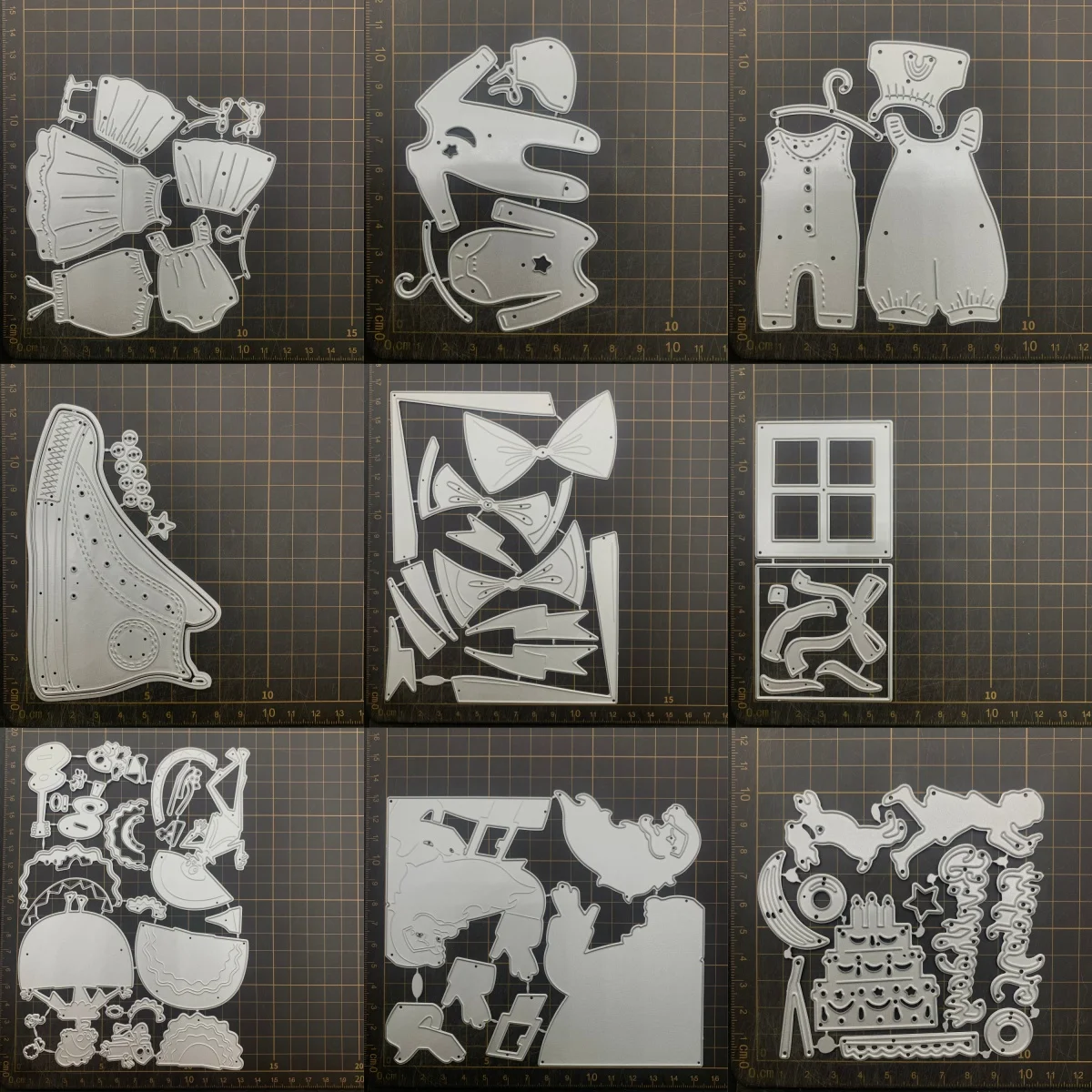 

9 kinds Baby Clothing bow Metal Cutting Dies Stencils For DIY Scrapbooking Decorative Embossing Handcraft Die CutsTemplate