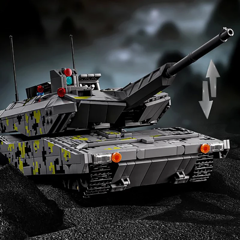 Blocos de construção técnicos militares kf51 panzer, tanque pesado do exército da segunda guerra mundial, 4 figuras, kit de modelo de tijolo, presentes para adultos e crianças, 2235 peças