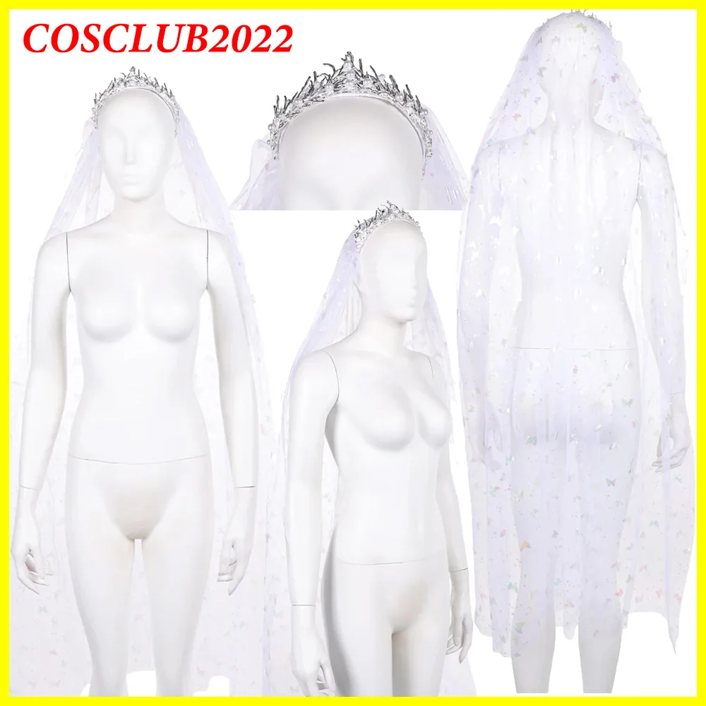 

Wicked Glinda Косплей Корона Белая вуаль Повязка на голову Свадебные головные уборы Аксессуары для костюмов Хэллоуин Реквизит Маскировка для женщин