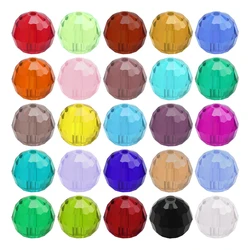 6 8 10 12mm 96Faceted Crystal Round Ball Glass Loose Spacer Beads For DIY Making Handmade Bracelets Necklace Jewelry Accessories