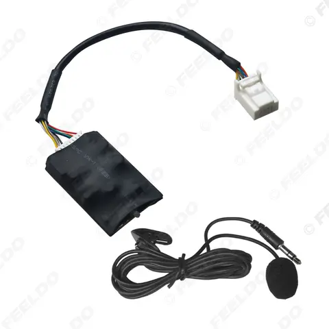 Car Audio Radio Adapter Bluetooth Aux Cable with Microphone Handsfree for Toyota Reiz/Camry/Highlander/Corolla 8 best sales toyota corolla bluetooth adapter - №2
