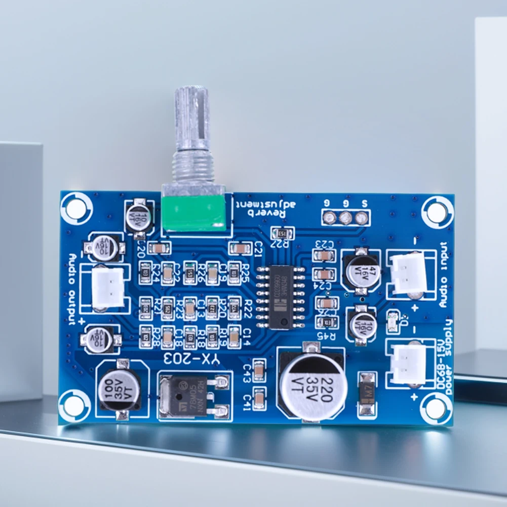 PT2399 モノラルアンププリアンプリバーブ DC 単一電源 M65831 マイクアンプモジュールプリアンプリバーブレーター