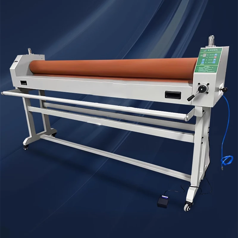 1.6M Automatic Pneumatic Laminating Machine Cold Laminator 1.3M Width for Document Protection School Office Home Use