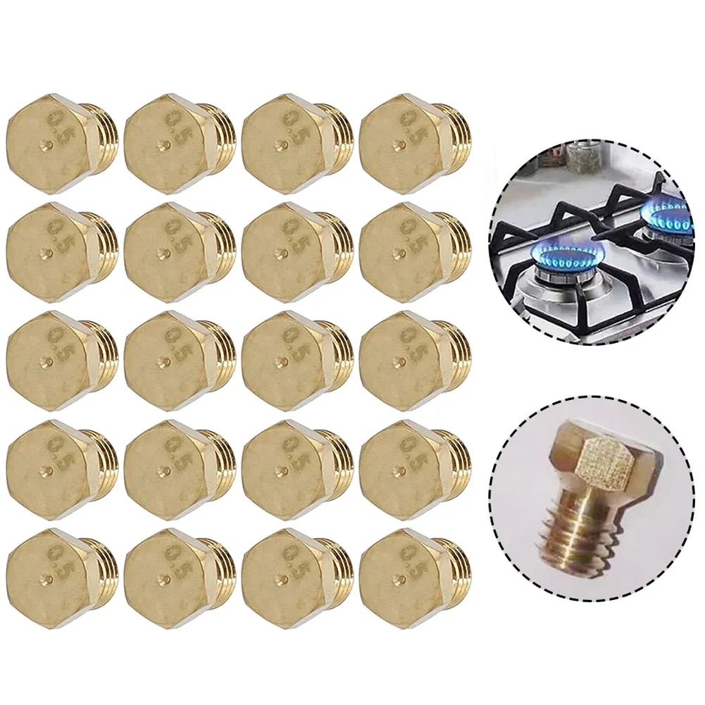 Boquilla de quemador de 20 piezas, 0,5mm, multifuncional para generadores, aplicaciones de baja presión, accesorios de repuesto para mejorar el hogar