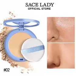 SACE LADY Face Setting Powder Full Coverage Cushion Pressed Powder Long Lasting Waterproof Concealer Makeup Cosmetics Make Up