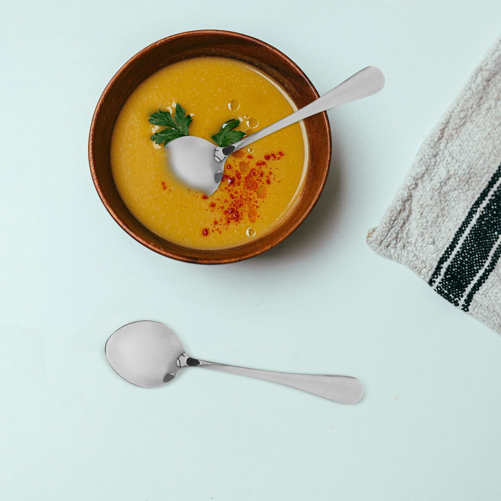 

12Pcs Stainless Steel Spoons Elegant Everyday Use Multifunctional Design Ergonomic Grip Long Lasting Tableware