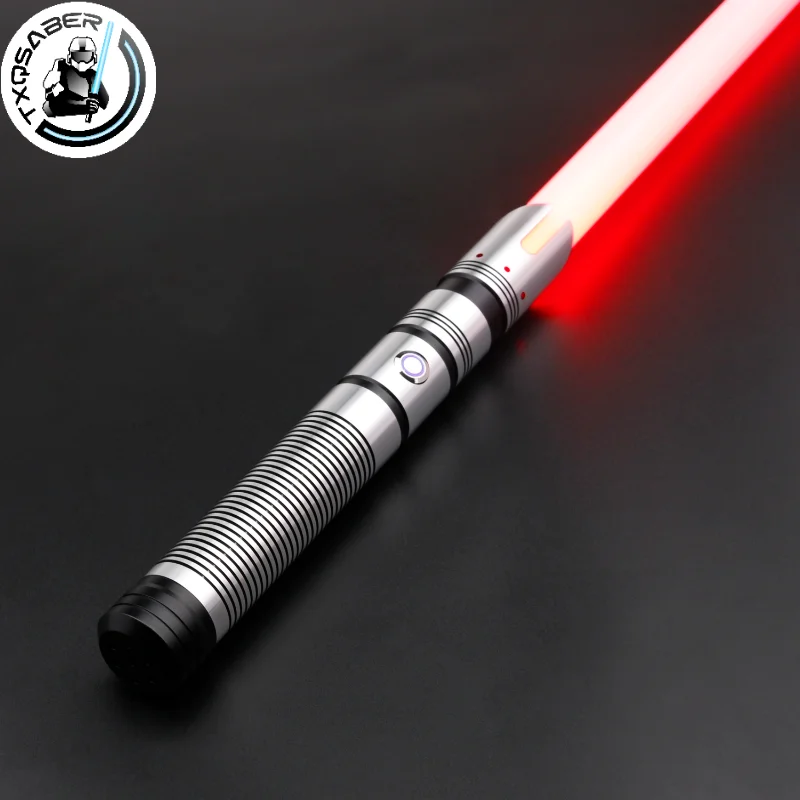 TXQSABER NEW RGB Smooth Lightsaber 12 colori cambia Blaster Lock Up manico in metallo 82cm Blade Heavy Fighting Laser Jedi Sword Toys