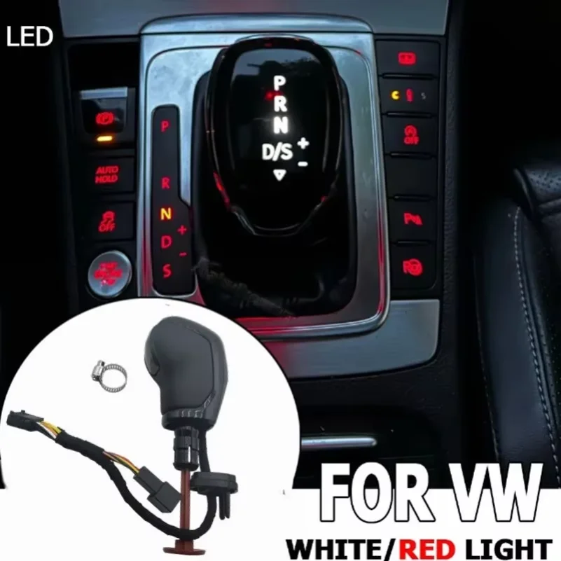 Black Silver Gear Shift Knob For VW Golf Passat Tiguan Skoda Octavia Seat Universal Car Accessories Automatic