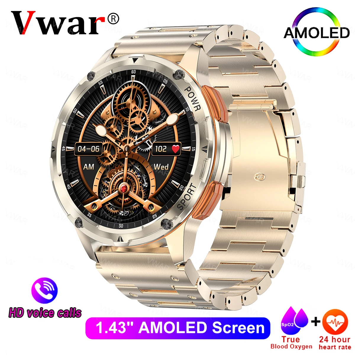 

VWAR TANK T2 Military Ultra Smartwatch Men Women Smart Watch AMOLED AI Voice Call Waterproof Digital Fitness Sport Watches