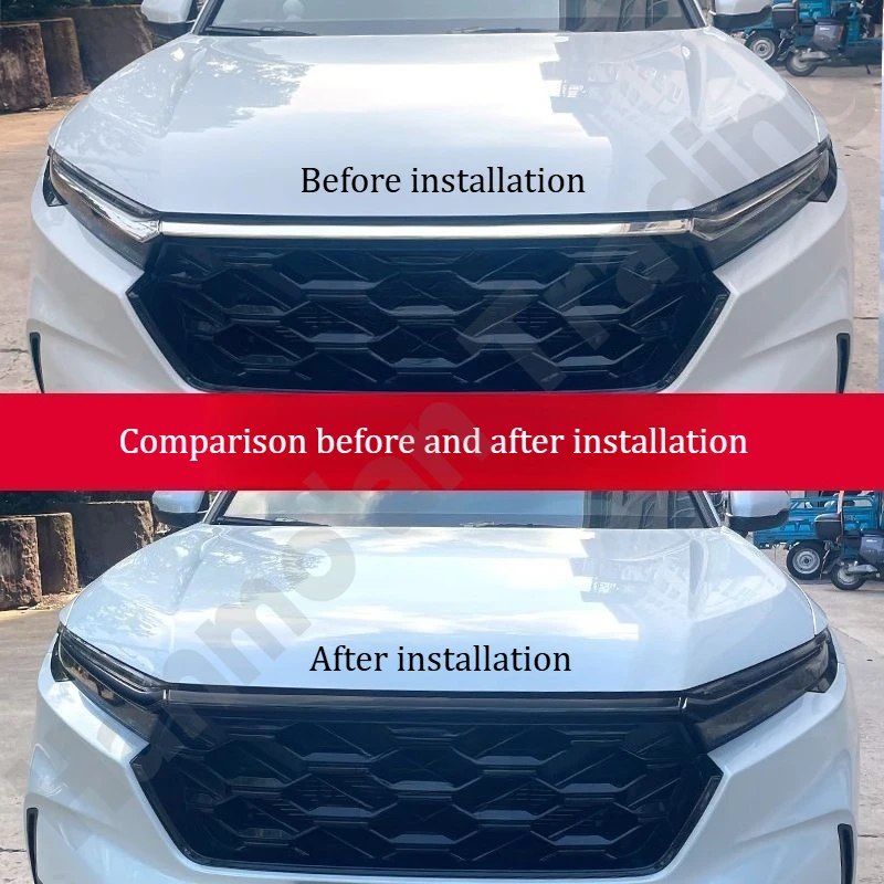 

for Honda CR-V 2023~2025 Middle grille decorative strip/front hood bright strip/modified Black Warrior decorative accessories